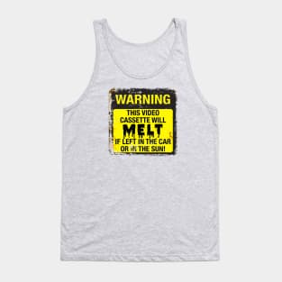 Retro VHS Heat Warning Label Tank Top